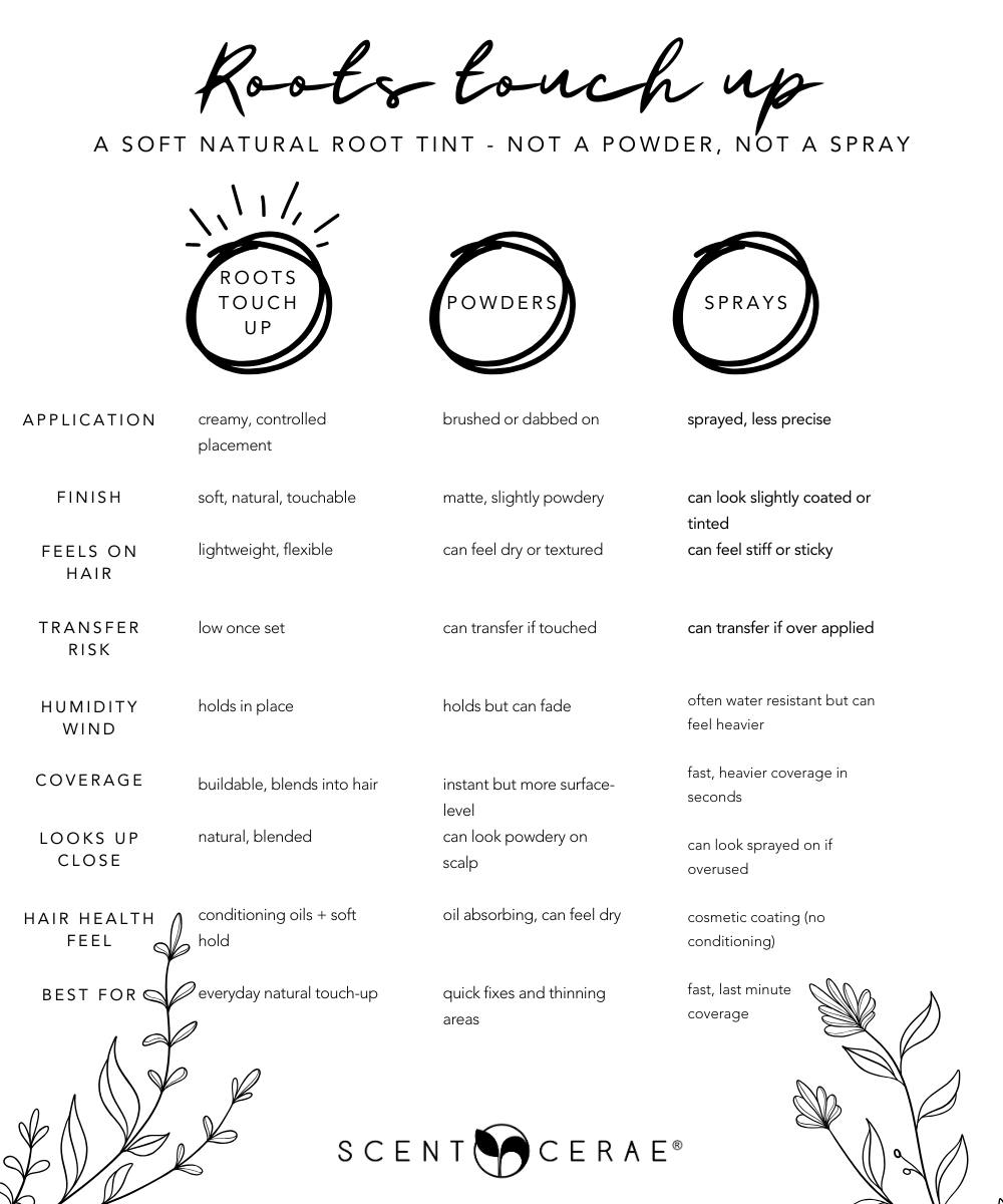 Roots Natural Beard Touch-Up – Chemical-Free, Odorless, Travel-Friendly Zero Waste Dye for Gray Hair