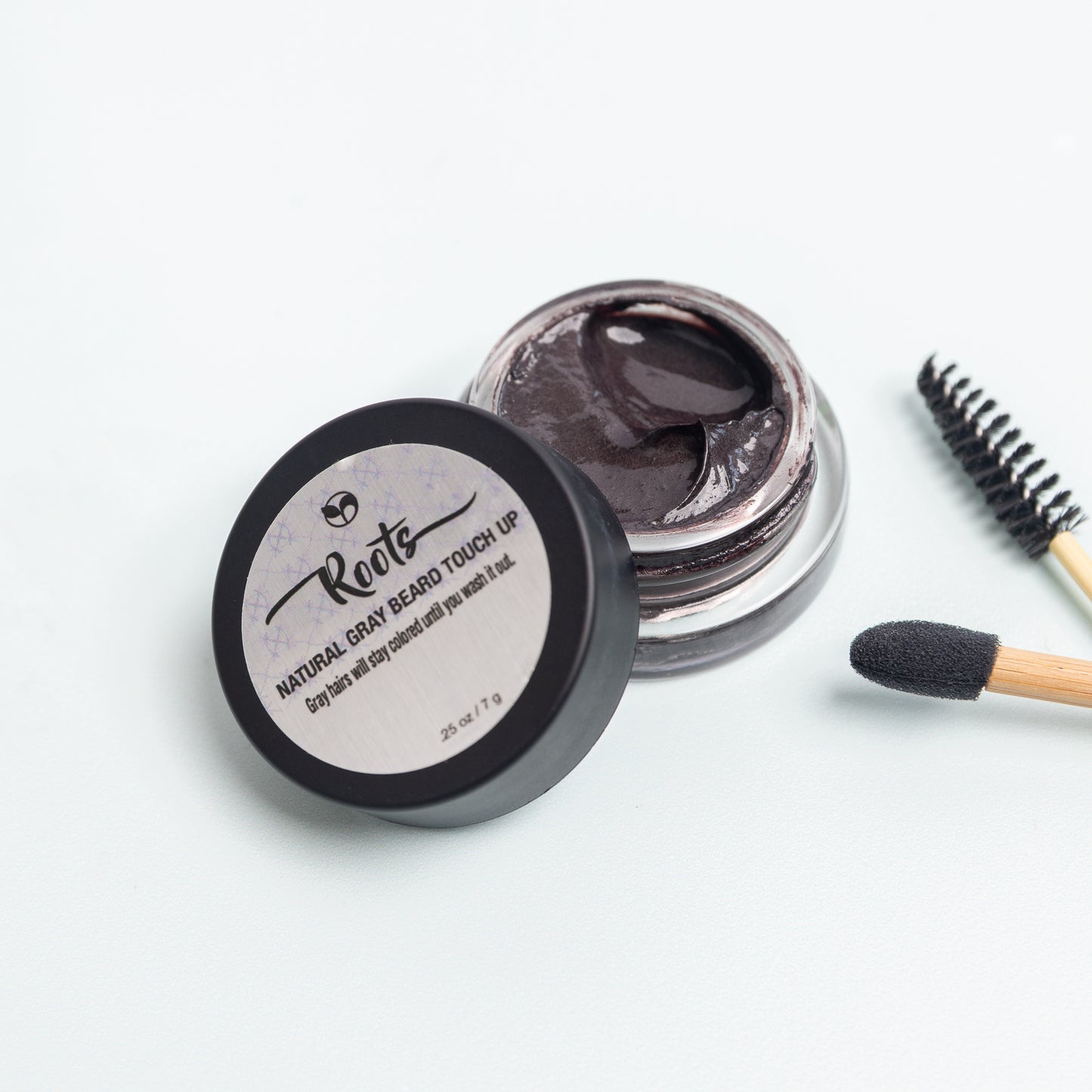 Roots Natural Beard Touch-Up – Chemical-Free, Odorless, Travel-Friendly Zero Waste Dye for Gray Hair