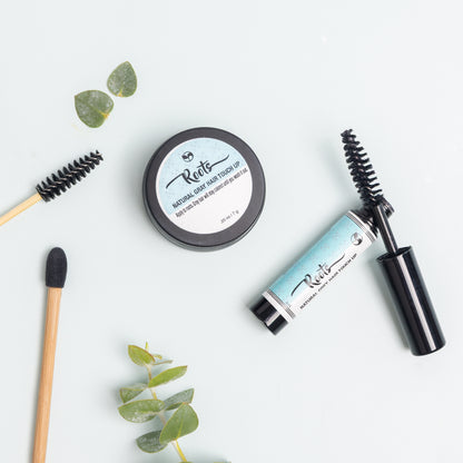 Roots Natural Gray Hair Touch-Up – Chemical-Free, Odorless, Travel-Friendly Zero Waste Dye for Dark Hair