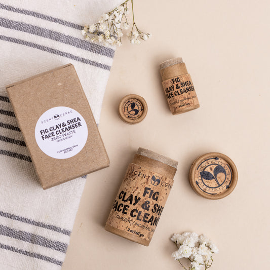 Clay & Shea Face Cleanser Stick – Zero Waste Push-Up ECO Set