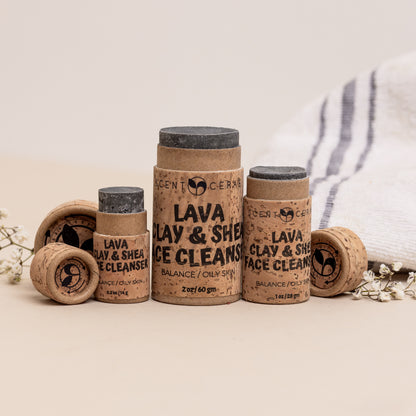 Clay & Shea Face Cleanser Stick – Zero Waste Push-Up ECO Set