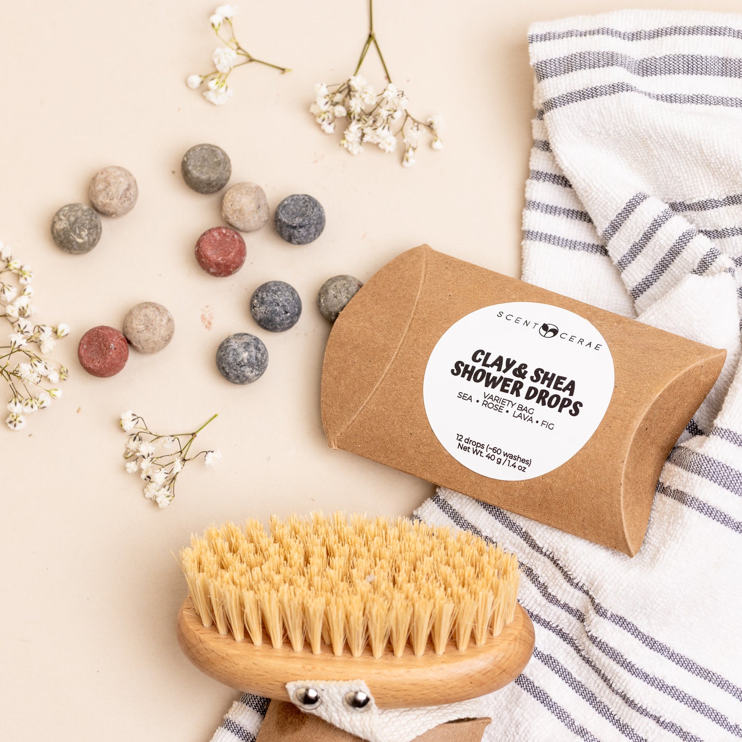 Clay & Shea Shower Drops – Zero Waste Face & Body Cleanser