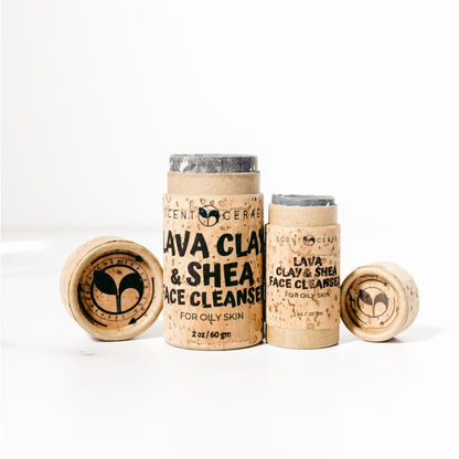 Clay & Shea Face Cleanser No Mess Push-Up Stick ECO Set