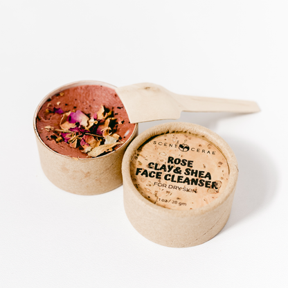 Clay & Shea All Natural Face Cleanser Jar + Spatula