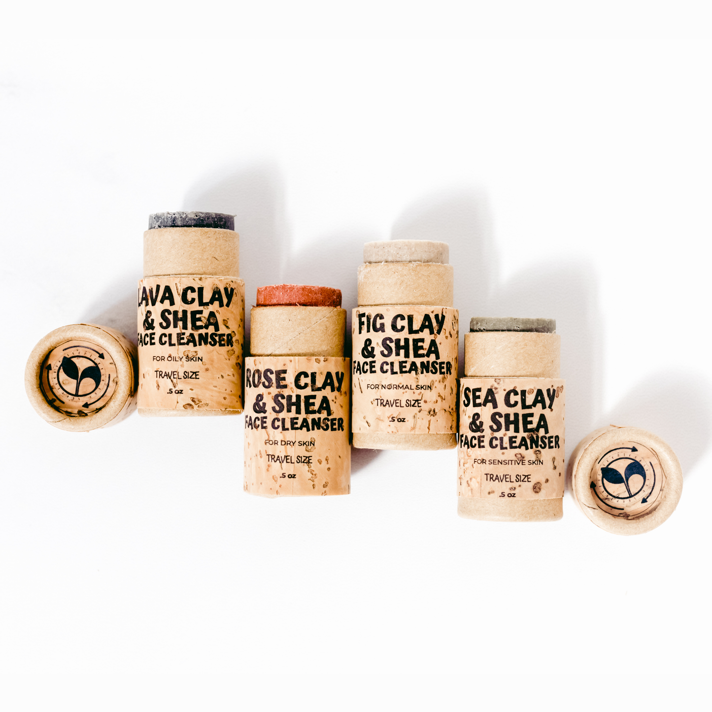 Clay & Shea Face Cleanser Stick – Zero Waste Push-Up ECO Set